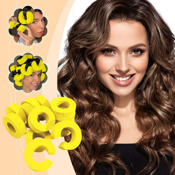 Rizador de esponja tipo C sin calor Fluffys Styling Curling Curls Slacker Sleep Big Wave Rizador de pelo