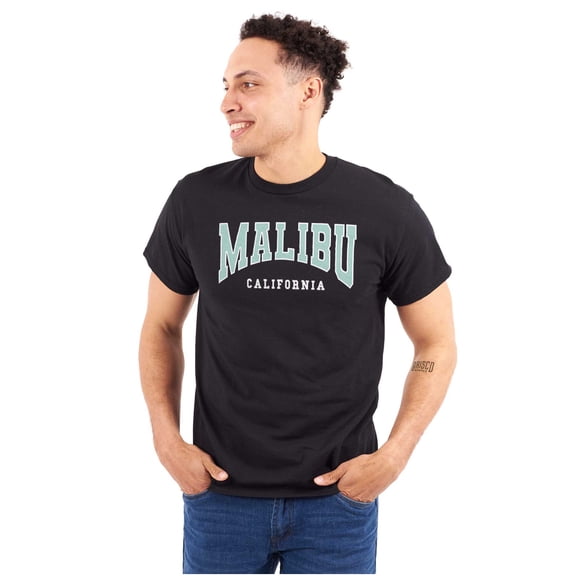 Athletic Varsity Malibu California Men's Graphic T Shirt Tees Brisco Brands S