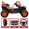 thumbnail image 4 of Montable Electrico para Niños Mini 4x4 Bluetooth Luz Sonido Batería 12v - Naranja, 4 of 7