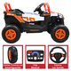 thumbnail image 4 of Montable Electrico para Niños Mini 4x4 Bluetooth Luz Sonido Batería 12v - Naranja, 4 of 7