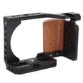 thumbnail image 3 of Camera Video Cage, CNC Process Porous Design Video Shooting Cage Rig Expandable With Wooden Handle For  ZV-E10 Camera, 3 of 8