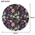 thumbnail image 6 of Pioneer Flower Floral Print Pattern Round Tablecloth 60"x60",Wrinkle Wipeable Table Cloth for Kitchen Dining Room Picnic Patio Party, 6 of 6