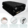 thumbnail image 4 of Quilts Twin Size Bedding Set, Black Snowflake Christmas Lightweight Quilted Comforter, Xmas Snowflake Winter Soft Reversible Bedspread Coverlet with Pillow Covers for All Season, 68" x 86", 4 of 9