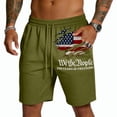 thumbnail image 3 of Havenx Mens American Patriotic Shorts Mesh Drawstring Elastic Waist Short with Pockets Fast Dry Pants Athletic Running Training Summer Beach Wear,Camouflage Green L, 3 of 4