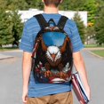 thumbnail image 4 of Easygdp Cartoon Bald Eagle USA Mochila Ligera de 15 Pulgadas para Estudiantes, Mochila Cómoda para la Escuela y Viajes, Correas Ajustables, 4 of 6