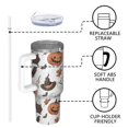 thumbnail image 4 of Halloween Ghosts Pumpkins and Witch Hats Tumbler with Handle and Lid,40oz Double Wall Vacuum Insulated Tumbler,Cups Gift for Women and Men, 4 of 7