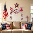 thumbnail image 6 of CuiLiyq Patriotic Glitter Star Garland, 8.2 Ft Red White and Blue Paper Streamer, Independence Day Hanging Decor for Party Ceiling Staircase, 6 of 6