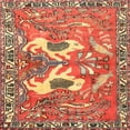 thumbnail image 1 of Ahgly Company Indoor Square Traditional Red Persian Area Rugs, 4' Square, 1 of 6