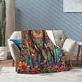 thumbnail image 6 of YIVIOYIL Boho Elephant Blanket – Colorful Mandala Floral Flannel Throw – Elephant Gifts For Women Men Adults Or Room Decoration 50x40, 6 of 6