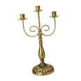 thumbnail image 4 of Candelabro de Metal para chimenea, candelabro de hierro, soporte para velas para clubes de inauguración de la casa, velas cónicas para mostrador de co 3 brazos, 4 of 9