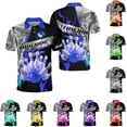 thumbnail image 2 of Personalized Name Bowling Polo Shirts 3D for Men and Women, Bowling Shirt, Bowling Shirts for Men Team Bowling Shirt (Orange, M), 2 of 10