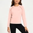 thumbnail image 6 of Girls Quick Dry Sun Sports Shirts Letter Print Raglan Long Sleeve Crew Neck Athletic Tops Fall Workout T-Shirts, 6 of 8