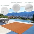 thumbnail image 3 of Burnt Orange Burlap Texture Outdoor Rug 6x9 Ft - Reversible Patio Rug Outdoor Camping Rugs, Farmhouse Vintage Orange Washable Indoor Outdoor Area Rugs, Non-Slip Outdoor Carpet Runner for Deck/Porch, 3 of 8