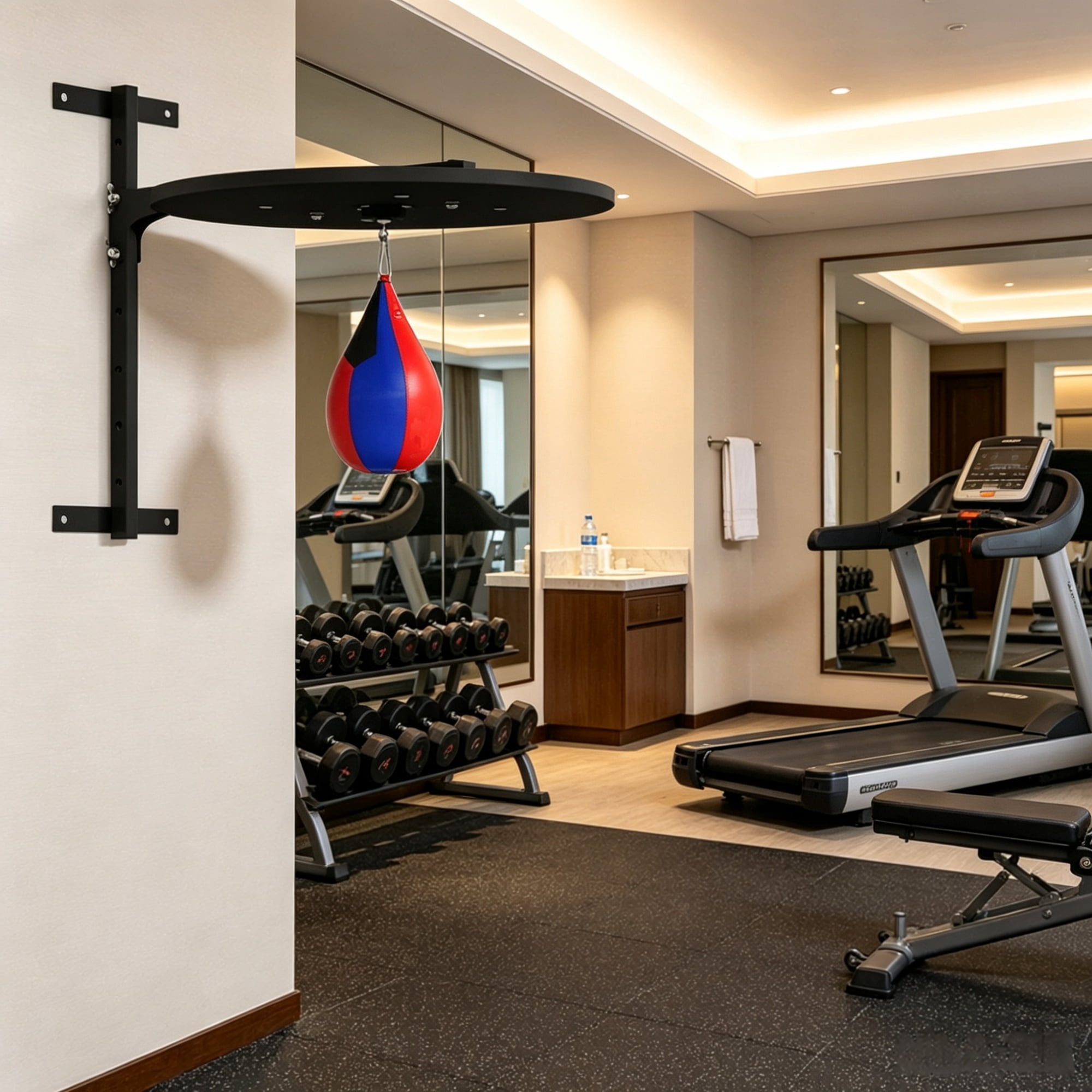 Adjustable Wall Mounted Speed Bag Platform Punching Bag Training Kit for Boxing Fitness Gym Equipment
