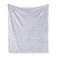 thumbnail image 1 of Retro Soft Flannel Fleece Throw Blanket, Repetitive Concentric Semi Circles Shapes in Ornamental Design and Vintage Style, Cozy Plush for Indoor and Outdoor Use, 60" x 80", Multicolor, by Ambesonne, 1 of 6