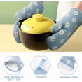 thumbnail image 6 of HEETLY Daisy Print Pot Holders and Oven Mitts Set, 4 Piece Cotton Oven Mitts and Potholders, Heat Resistant 392°F, Kitchen Mittens for Cooking Baking Grilling, 6 of 10