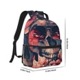thumbnail image 2 of Rateoe Skull With Roses And Sunglasses Pattern Durable Student Backpack Laptop Bag- Ergonomic Design, Waterproof Twill Fabric - Ideal for School, Travel, and Outdoor Activities-One Size, 2 of 6