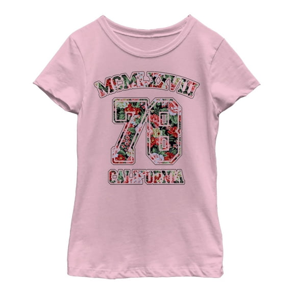 Girl's Lost Gods California Floral 78 Graphic Tee Light Pink Small