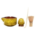 thumbnail image 2 of 4x Bambú Matcha Watch Matcha Bowl Tea Té que prepara utensilios Cuchara de matcha tradicional japonesa para amantes del té Juego de té hecho a mano Amarillo, 2 of 9