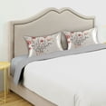 thumbnail image 3 of Yayeee Pillowcase Standard Size Set of 2 Satin Wrinkle Resistant Pillow Case, Red Flower, 3 of 7