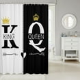 thumbnail image 2 of King And Queen Crown Bath Curtain Black White Mr Mrs 72"Wx78"L Bathroom Curtain For Adults Men Women,His And Hers Couple Shower Curtain Valentine'S Day Gifts Bathroom Accessories, 2 of 6