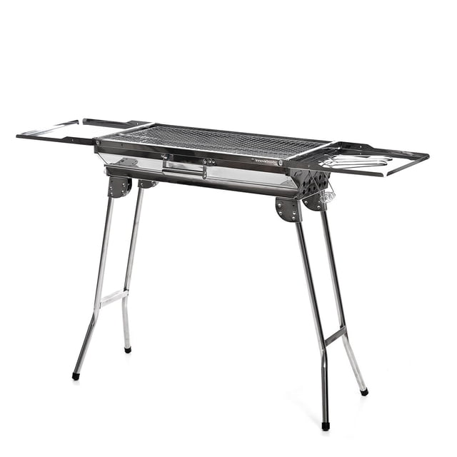 InnovaGoods: Barbecue au Charbon Pliable en Acier Inoxydable ExelQ