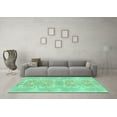 thumbnail image 3 of Ahgly Company Indoor Rectangle Abstract Turquoise Blue Modern Area Rugs, 5' x 8', 3 of 4
