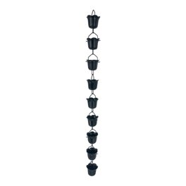 Chaîne De Pluie Décorative Pour Gouttière – Longueur 80 Cm, Motif Oiseaux Et Tasses – En Métal, Pour Un écoulement D'eau élégant