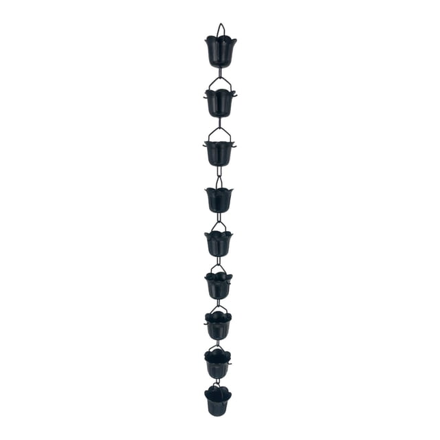 Campana de cadenas de lluvia de Metal con forma de flor Gloria 100cm decoración Premium