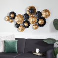 thumbnail image 2 of CosmoLiving by Cosmopolitan Gold Metal Plate Wall Decor with Textured Pattern, 2 of 7