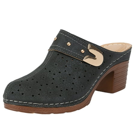 

KaLI_store Women Shoes Womens Ezira Open Toe Embellished Flatform Sandals Black