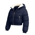 thumbnail image 2 of Women Premium Midweight Puffer Jacket Navy Blue Water-Repellant Insulated-XXL, 2 of 9