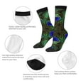 thumbnail image 4 of Fotbe Peacock Feathers Calcetas Largas con Estampado para Hombre y Mujer – Calcetas de Compresión Transpirables y Elásticas, Viajar y Uso Diario Talla 5-11, 4 of 6