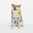 thumbnail image 3 of LNWH Blue Gingham Print Pattern Dog Clothes, Breathable Warm Cotton Pet Clothes 3X-Large, 3 of 8