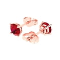thumbnail image 2 of Clara Pucci 2Ct Ruby Round Cut VVS1 Push Back Stud 14k Solid hypoallergenic Gold Designer Earrings For July, 2 of 7