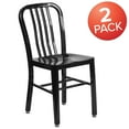 thumbnail image 3 of BizChair Commercial Grade 2 Pack Black Metal Indoor-Outdoor Chair, 3 of 14