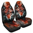 thumbnail image 2 of Chririnla Universal Red Art Wolf Print Front Seat Cover Set of 2, Washable Soft Seat Protector, Vehicle Seat Protector Car Covers for Auto Sedan SUV Truck Auto Accessories, 2 of 7