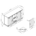 thumbnail image 4 of FESTIVO 54 in. Saw Cut-off White Sliding Doors TV Stand for TVs up to 60 in. with Electric Fireplace, 4 of 5
