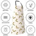 thumbnail image 5 of Fuzoiu Cartoon Snake Print Adjustable Waterproof Apron with Pockets,Waterproof Apron for Cooking, Gardening, and Art Projects, 5 of 8