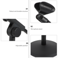 thumbnail image 2 of 1 Pce Support de Micro Simple Joli Bras de Balançoire Support de Micro Pratique pour Table, 2 of 5
