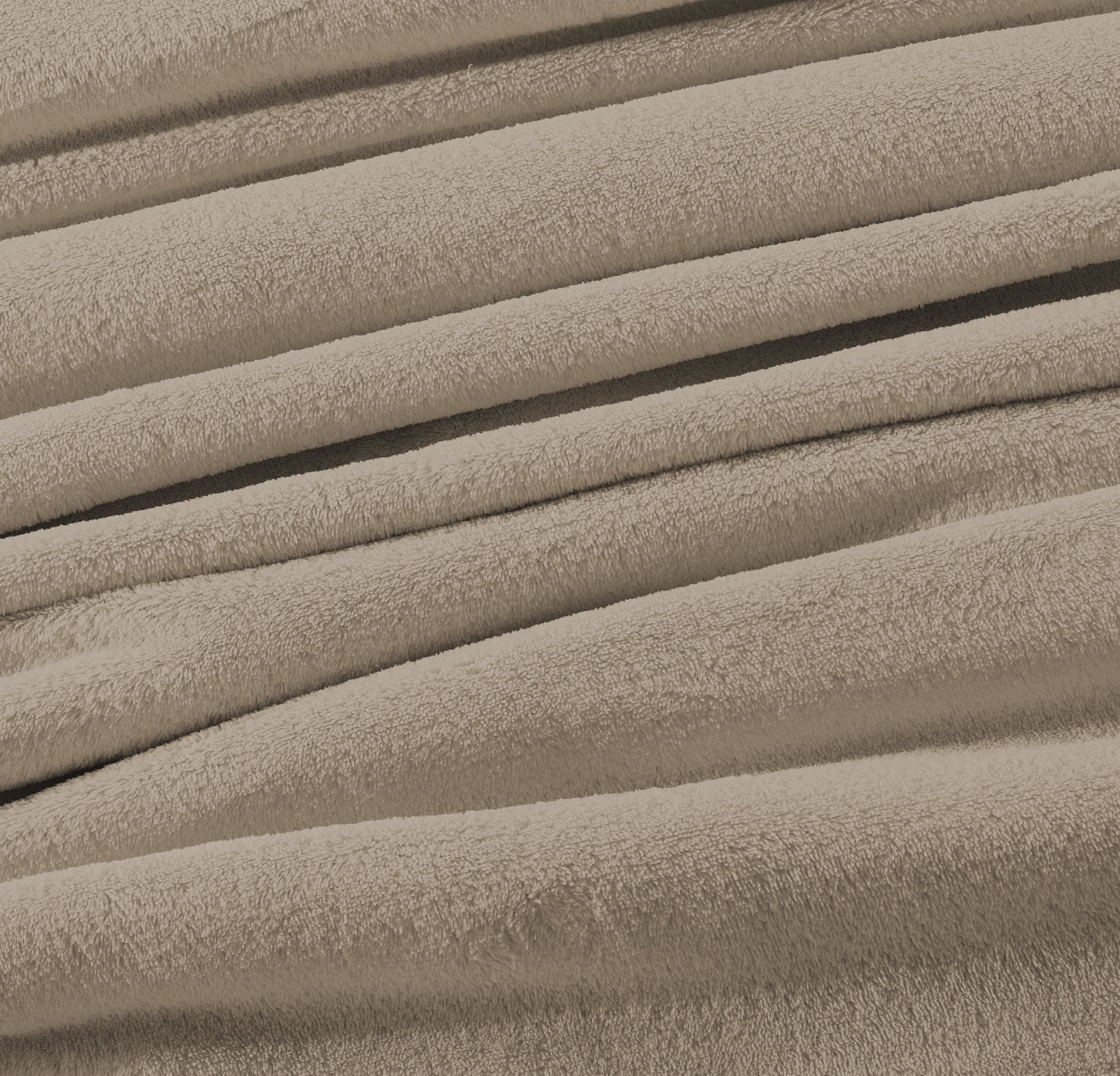 Velvet Plush Blanket Tan Twin 66x86