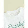 thumbnail image 5 of Jxzom Brother Sister Matching Outfits Letter Embroidery Short Sleeve T-Shirt Shorts Set 3 6 12 18 Months 2T 3T Boy Girl Baseball Outfit, 5 of 8