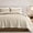 Light Taupe - Windowpane, variant on EVERGRACE Modern Windowpane Cotton Sateen Quilt Set King Size, Pre-Washed 100% Cotton Coverlet Bedspread, 3-Piece Soft Lightweight Bedding Set with 2 Shams for All Seasons, Light Taupe