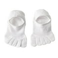 thumbnail image 4 of Un par de calcetines con punta para mujer, sólidos, cómodos, transpirables, calcetines de cinco dedos para ir de compras, 4 of 10