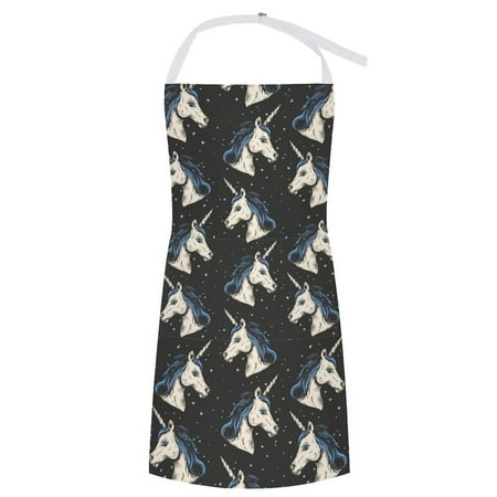 

ZZZHY Handcrafted Unicorn-1 Apron with Pockets Adjustable Aprons for Men/Women Waterproof Chef Aprons for Kitchen Gardening Cooking BBQ Baking Halloween Thanksgiving Christmas
