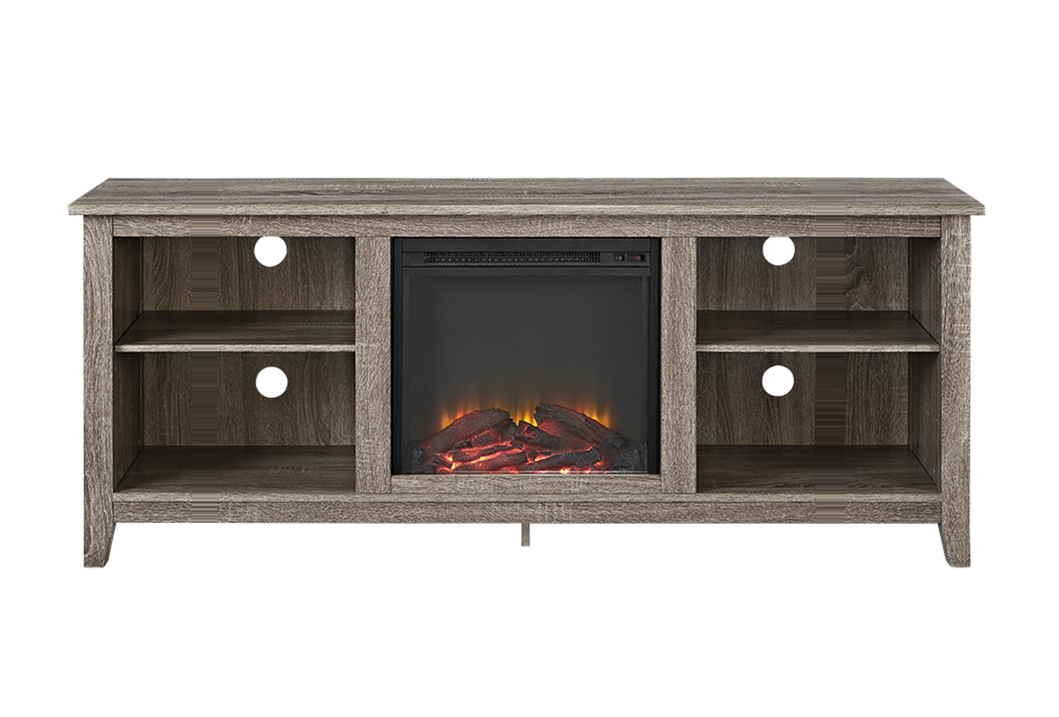 Walker Edison Traditional Fireplace TV Stand for TVs Up to 64", Driftwood - image 7 of 9