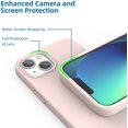 thumbnail image 5 of FYBTO Compatible with iPhone 13 Case, Liquid Silicone Gel Rubber Cover with Microfiber Lining, Full Body Drop Protection Phone Case for iPhone 13 6.1 Inch(2021), Pink Sand, 5 of 5