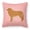 Pink, variant on Leonberger Checkerboard Blue Fabric Decorative Pillow