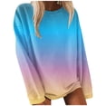 thumbnail image 2 of 2023 Chandail en Molleton Oversize pour Femmes Mode Femme Manches Longues Col Rond Blouse Imprimée Automne Pull Décontracté Tops Coupe Ample Tops pour Femmes, 2 of 5