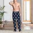 thumbnail image 5 of Goofa Wolf And Moon Pattern Printed Soft Pajama Pants for Men, Wide Leg Comfy Casual Lounge Yoga Pants-Medium, 5 of 9
